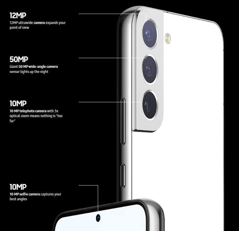 Samsung Galaxy S22+ 5G S906U 128GB GSM/CDMA Unlocked Android Smartphone (USA Version) - Phantom Black (Renewed) - 图片 58