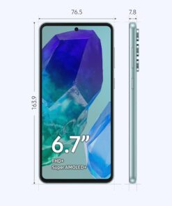 Alternative view of SAMSUNG Galaxy M55 5G Dual SIM (256GB, 8GB) 6.7 120Hz AMOLED, Snapdragon 7, 50MP 4K Camera, 4G Volte (GSM Unlocked for T-Mobile, Global) International Model M556E/DS (25W Fast Charger Bundle, Black)