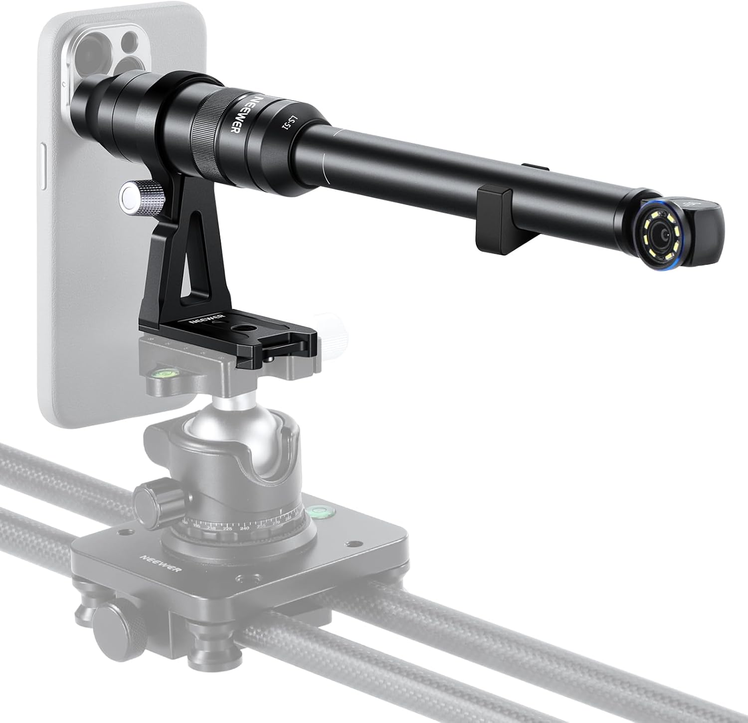 NEEWER 135° 18mm 2X Macro Probe Lens with 17mm Thread for Mobile Phone Video Recording, for NEEWER Phone Cage/Phone Case with 17mm Lens Adapter Compatible with iPhone Samsung, LS-51