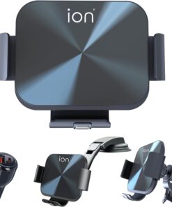 ION 2-in-1 Phone Holders for Your Car, 15W Wireless Charger Car Mount for Samsung Galaxy Z Fold 6 5 4 3 2, Cell Phone Holder for Air Vent Dashboard, Dual Coil Qi Fast Charge, Auto Clamping