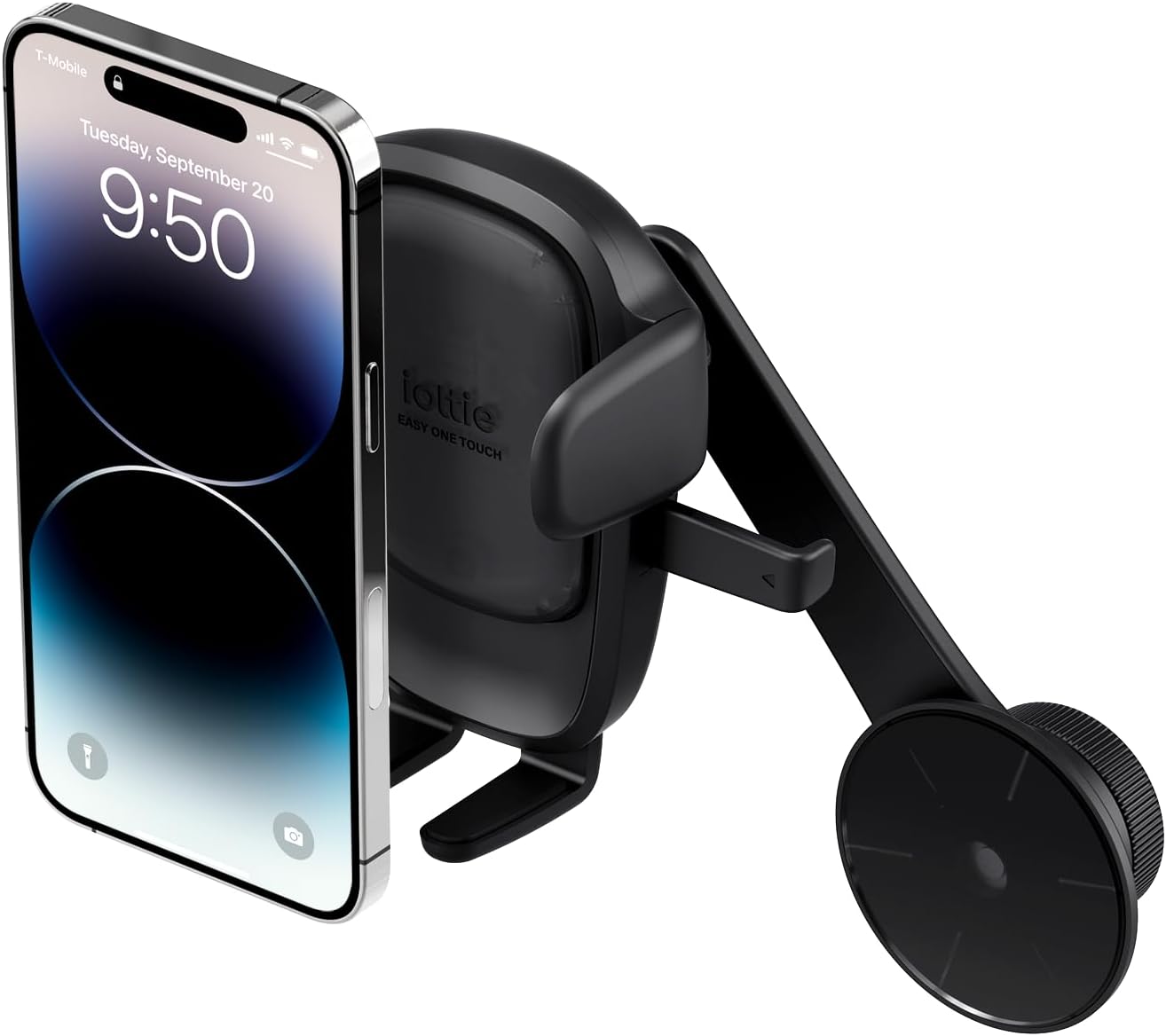 iOttie Easy One Touch Classic Dash & Windshield Universal Car Mount Phone Holder Desk Stand for -iPhone, Samsung, Moto, Huawei, Nokia, LG, Smartphones, Black