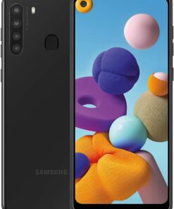 Samsung Galaxy A21 GSM Unlocked Android Cell Phone, US Version Smartphone, 32GB Storage, Long-Lasting Battery, 6.5” Infinity Display, Quad Camera, Black (Renewed)