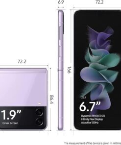 Alternative view of SAMSUNG Galaxy Z Flip 3 5G, US Version, 128GB, Phantom Black - Unlocked (Renewed)