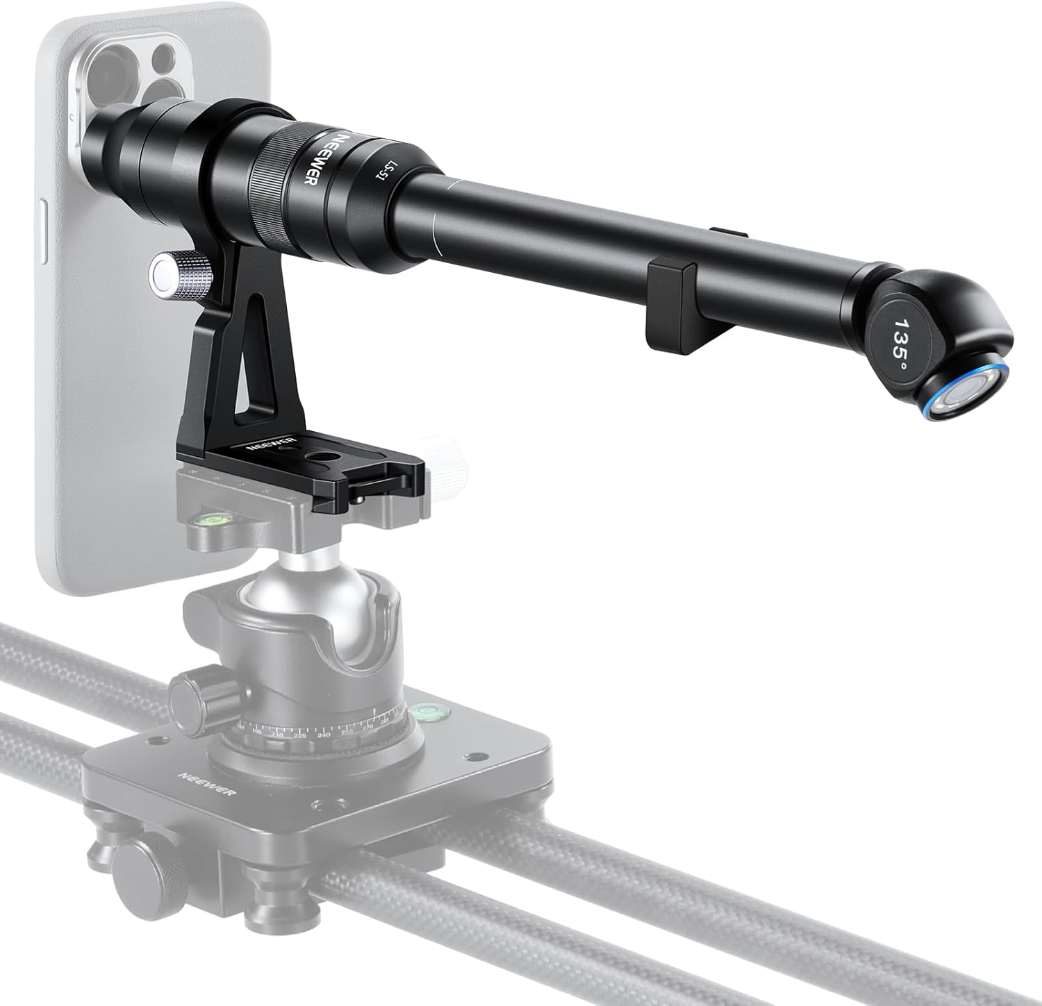 NEEWER 135° 18mm 2X Macro Probe Lens with 17mm Thread for Mobile Phone Video Recording, for NEEWER Phone Cage/Phone Case with 17mm Lens Adapter Compatible with iPhone Samsung, LS-51 - 图片 19