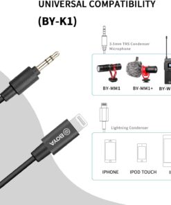 Alternative view of Wireless Lavalier Microphone System for iPhone 11 8 x 7 6 Camera, BOYA Dual-Channel 2 Transmitter & 1 Receiver for DSLR Recorder Samsung Smartphone Youtube Street Interview Facebook Livesteam Vblog