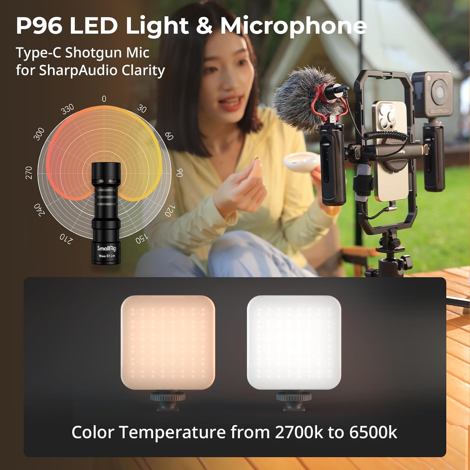 SmallRig Universal Quick Release Phone Cage Kit Basic, Aluminum Smartphone Video Rig Kit with Wireless Control Dual Handles and Phone Clip, Support for MagSafe, for iPhone for Samsung for Pixel - 图片 7