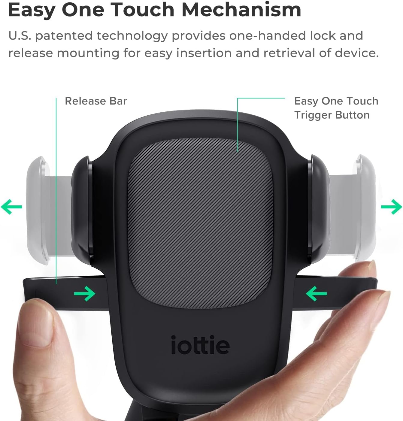 iOttie Easy One Touch Classic Dash & Windshield Universal Car Mount Phone Holder Desk Stand for -iPhone, Samsung, Moto, Huawei, Nokia, LG, Smartphones, Black - 图片 17