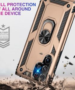 Alternative view of Heavy Duty Case for Samsung Galaxy S25/S24 Phone Case with Metal Ring Magnetic Kickstand, Military Grade Shockproof Rugged Protective Cover for Samsung S25 5G Cell Phone Cover Shell (Black)