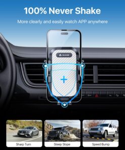 Alternative view of andobil 2025 Upgraded Car Phone Holder Mount for Vent, Military Sturdy Metal Clip Air Vent Phone Holder for Your Car Easy Used Cell Phone Car Mount for iPhone 16 15 14 13 12 Pro Max Samsung S25 S24