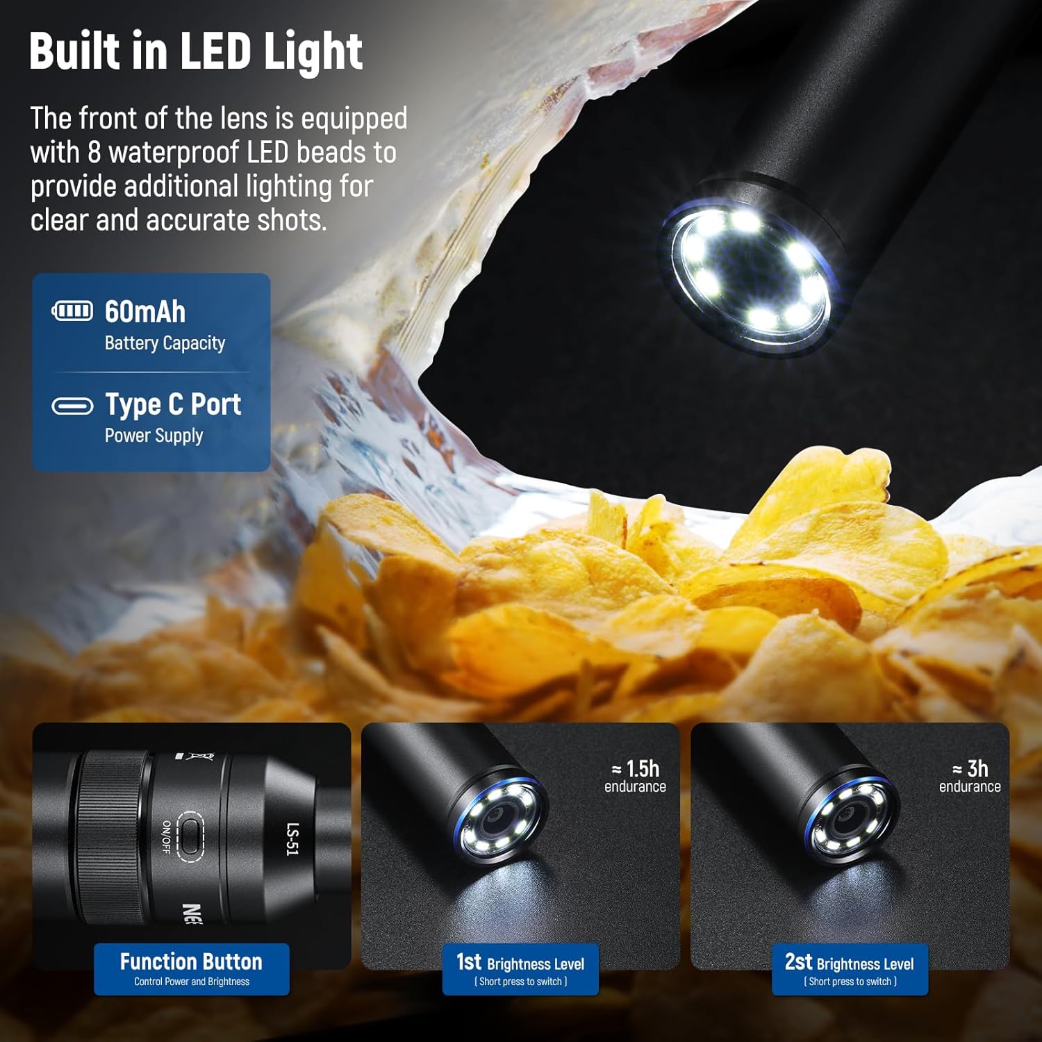 NEEWER 135° 18mm 2X Macro Probe Lens with 17mm Thread for Mobile Phone Video Recording, for NEEWER Phone Cage/Phone Case with 17mm Lens Adapter Compatible with iPhone Samsung, LS-51 - 图片 16