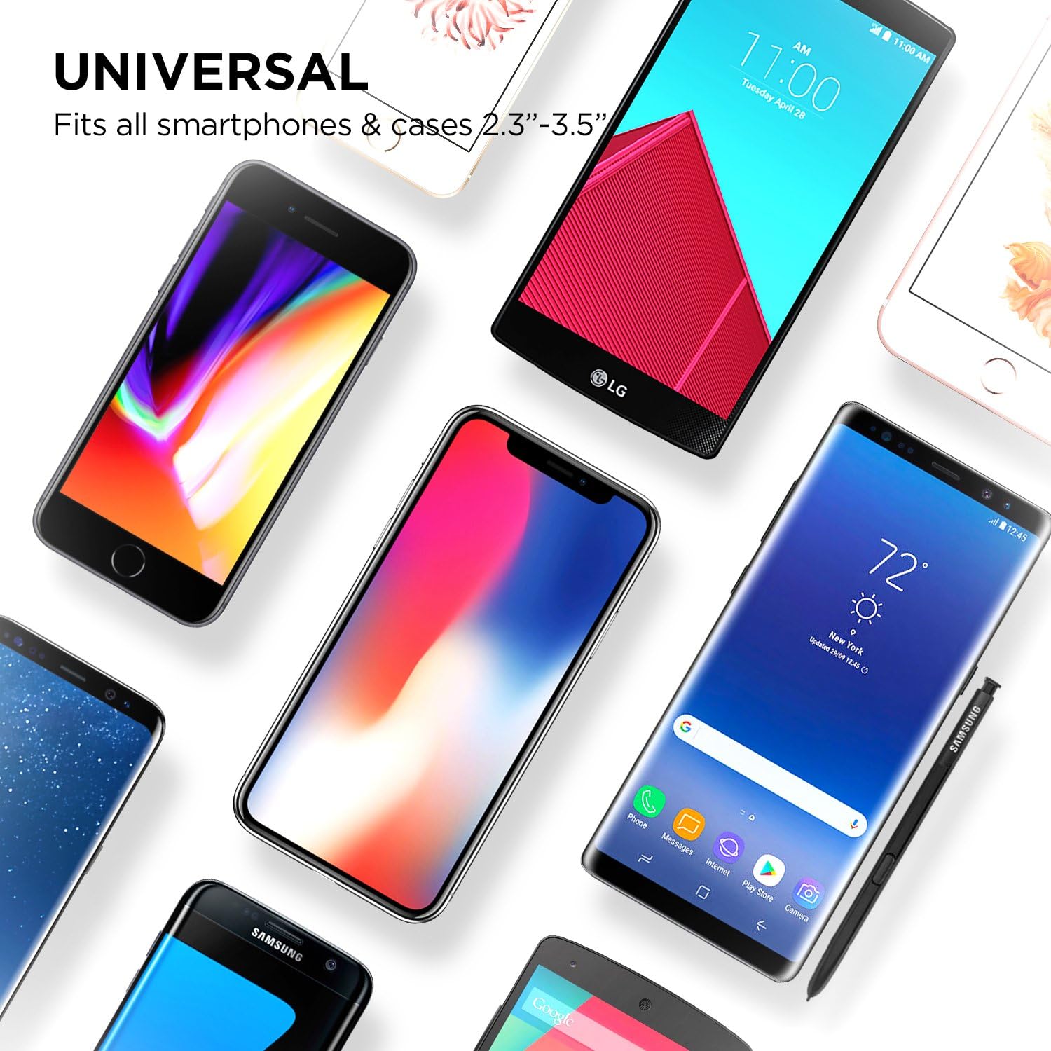 iOttie Easy One Touch Classic Dash & Windshield Universal Car Mount Phone Holder Desk Stand for -iPhone, Samsung, Moto, Huawei, Nokia, LG, Smartphones, Black - 图片 10