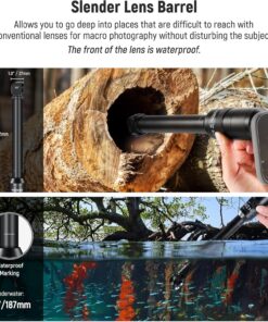 Alternative view of NEEWER 135° 18mm 2X Macro Probe Lens with 17mm Thread for Mobile Phone Video Recording, for NEEWER Phone Cage/Phone Case with 17mm Lens Adapter Compatible with iPhone Samsung, LS-51