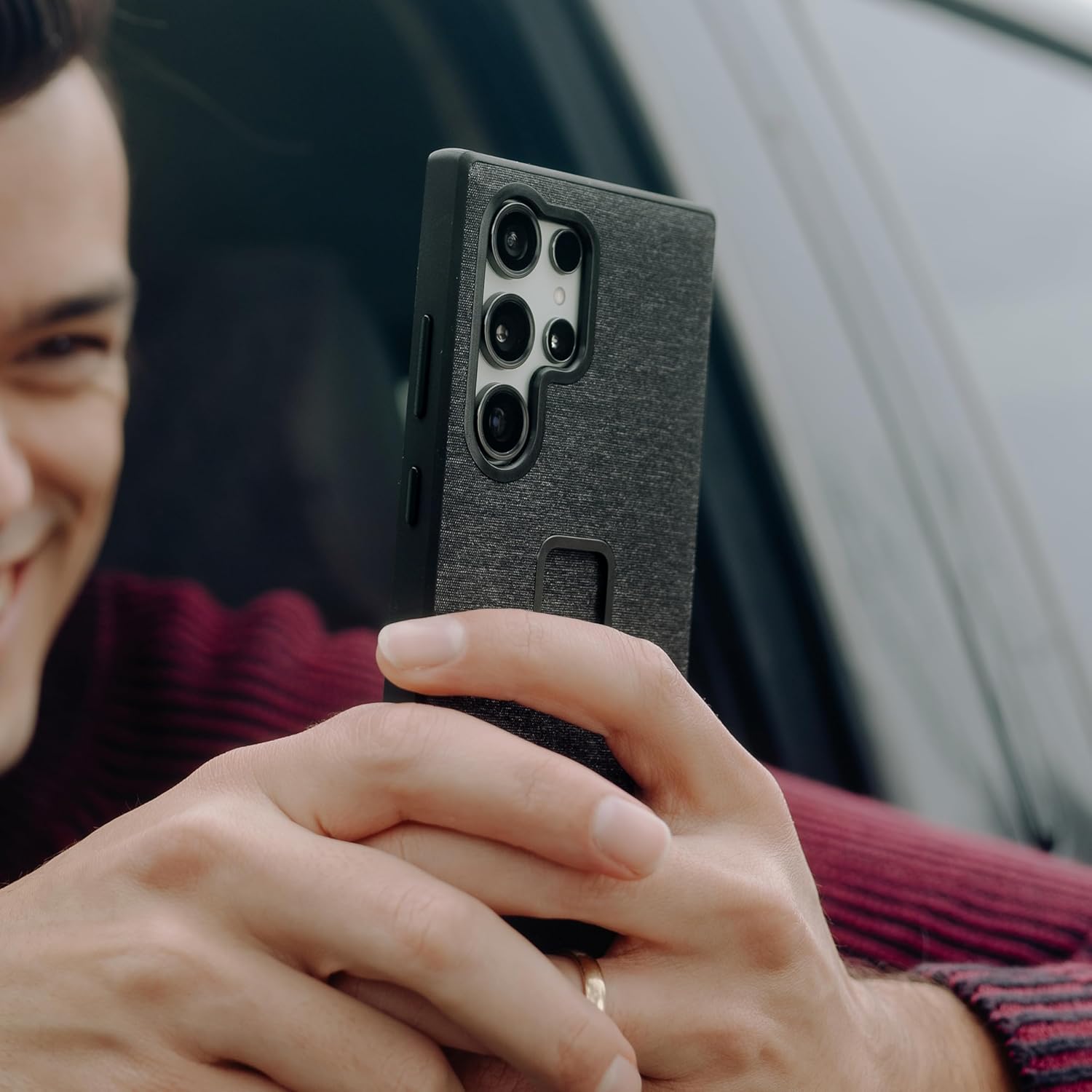 Peak Design Mobile Everyday Fabric Case Compatible with Samsung Galaxy S24 Ultra (Charcoal) Gray - 图片 7